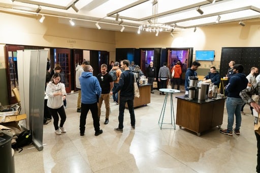 A wide-angle shot of the foyer