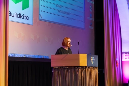 Mel Kaulfuss presenting