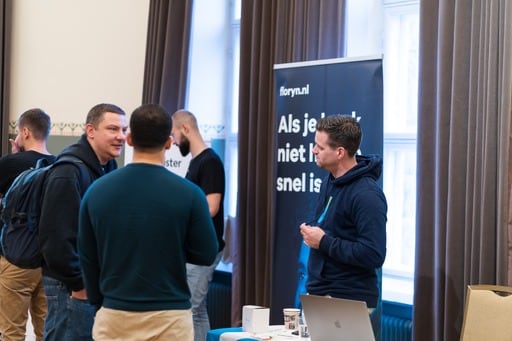 Audience in the foyer