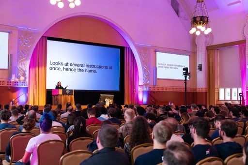 Maple Ong presents. ‘Looks at several instructions at once, hence the name’ on screen