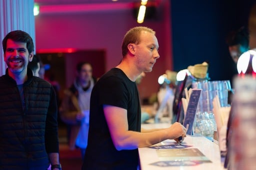 Ordering a drink at the bar