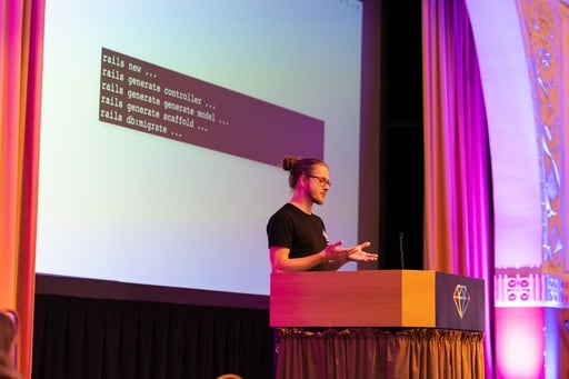 Lightning talk, Rails commands on screen